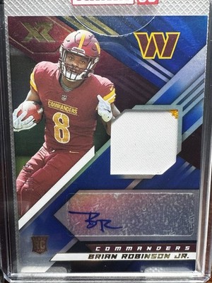 2022 Panini Xr Brian Robinson Jr. Rookie Blue Patch Auto SP 10/49 RSA-BR Sealed