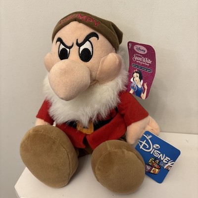 Disney Store Schneewittchen sieben Zwerge mürrischer Zwerg Sitzsack gefüllt 14'' Etikett