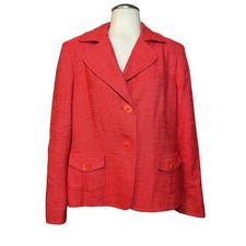 Talbots Petites Blazer Jacket Womens Size 12 Italian Fabric 2 Button Lined