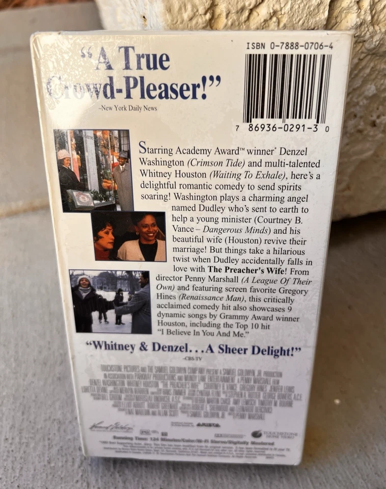New & Sealed! The Preacher's Wife (VHS, 1989) Denzel Washington - Image 2 of 4