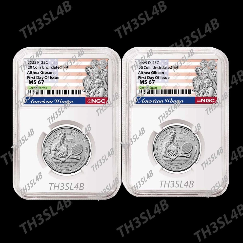 2025 P D ALTHEA GIBSON AMERICAN WOMEN AWQ NGC MS67 🔥FIRST DAY OF ISSUE🔥 - Image 3 of 3