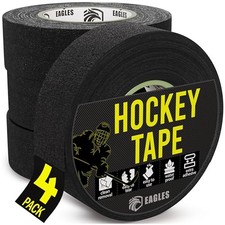EAGLES 4 Pack Hockey Tape Black, White or Clear Multipurpose Durable Cloth or...