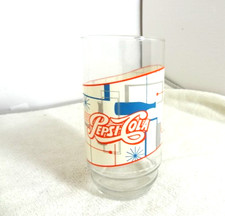 Vintage Pepsi-Cola Tumbler, Mid Century Modern Design