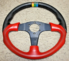 Momo Steering Wheel Oem 1994 Italy Kba 70116 Multi-color Black Red Bmw Audi Vw