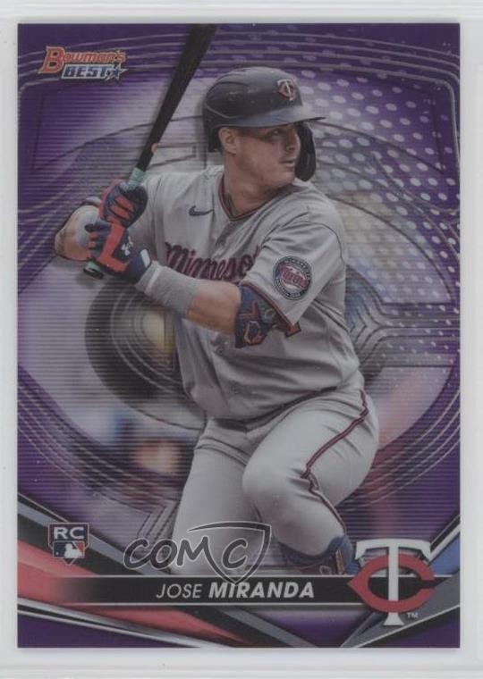 2022 Bowman's Best Purple Refractor 148/250 Jose Miranda #59 16rl