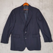 Polo Ralph Lauren Blazer Mens 42R Navy Blue Pinstripe Wool Sport Coat Two Button