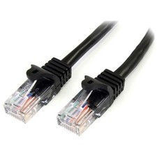 StarTech 50 ft Cat5e Black Snagless RJ45 UTP Cat 5e Patch Cable - 50ft Patch