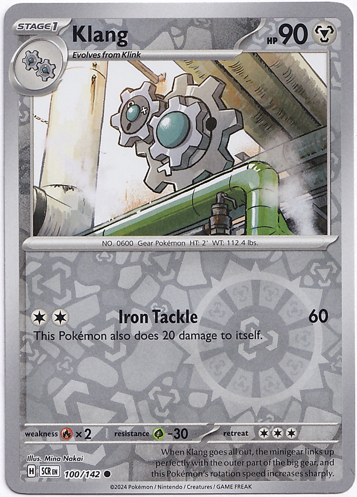 Klang - 100/142 - NM - Common Reverse Holo - SV: Stellar Crown - Pokemon TCG