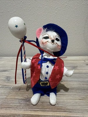 Annalee 7in Patriotic Mouse With Balloon