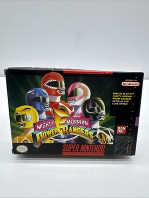 Mighty Morphin Power Rangers (Super Nintendo SNES) Box Only**