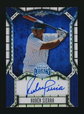 2025 Leaf Bronx Legacy Ruben Sierra Auto #/25 New York Yankees #BA-RS1