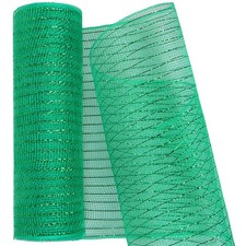 Deco Mesh 10 Inch x 30 Feet Metallic Foil Wreath Supplies Roll Emerald Green