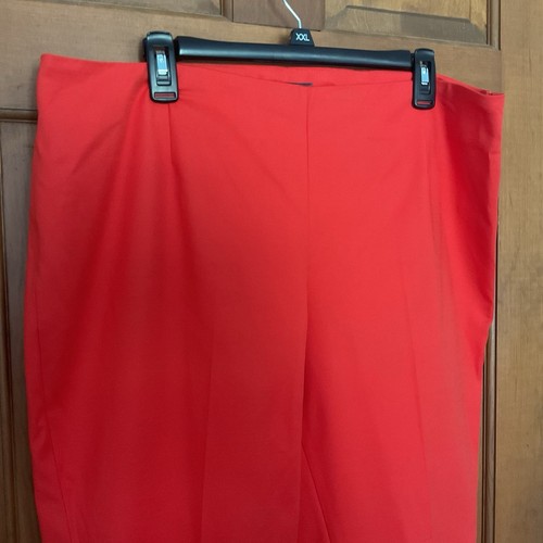 Vince Camuto Coral Sunset Red Doubleweave Vented Cuff Dress Pant Size 14W - Afbeelding 5 van 9