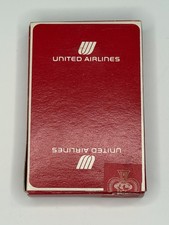 United Airlines Red Playing Cards Deck Vintage Airline Memorabilia Box