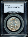 1954-D MS64 FBL Franklin Silver Half Dollar PCGS Brilliant Uncirculated