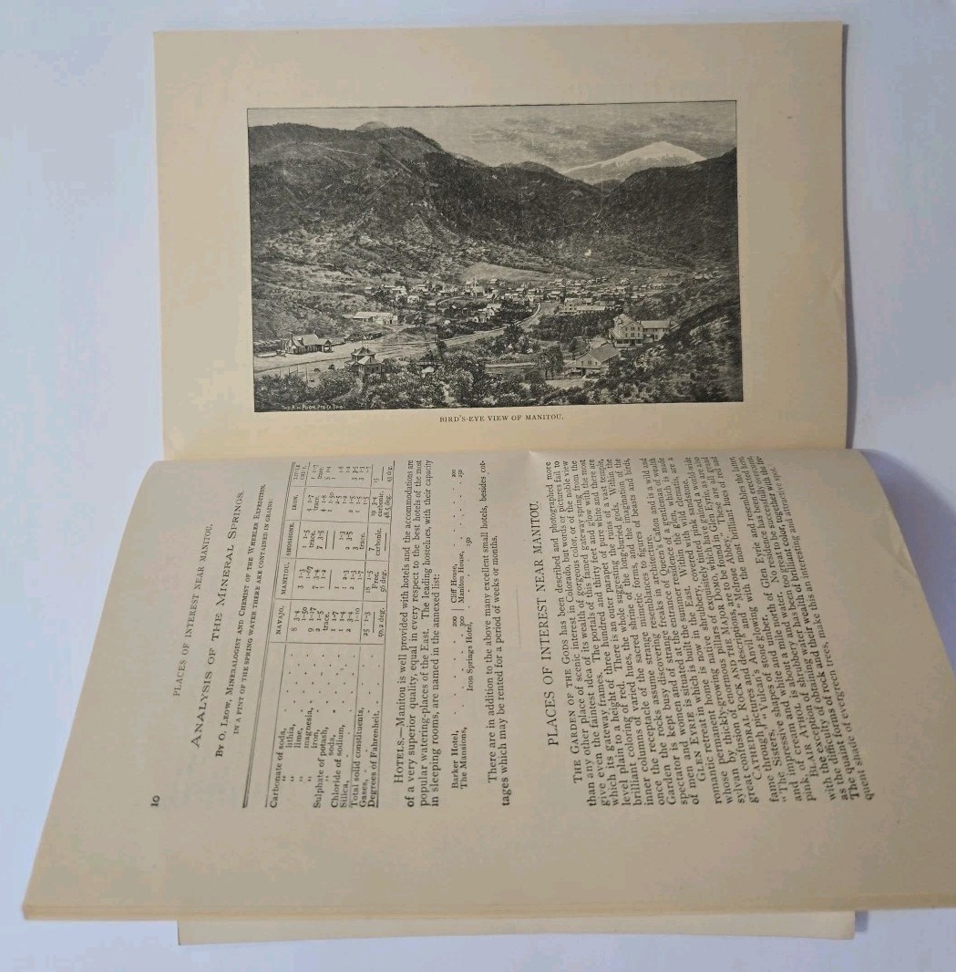 Denver and Rio Grand Railroad Tourist Handbook 1890 Map Colorado New Mexico Utah
