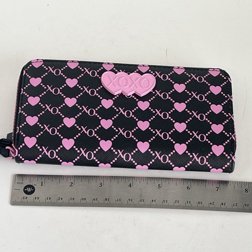 Neu mit Etikett Original XOXO Signature Logo Kisslock Geldbörse schwarz pink Portemonnaie - Bild 5 von 7