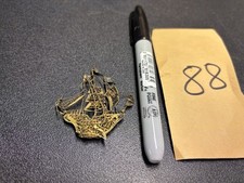 Filigree Ship Gold Coloured Galleon Nautical Antique Piece Curios Item 88