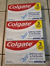 Colgate Baking Soda Peroxide Toothpaste Brisk Mint 4 Pack Ex 12/25