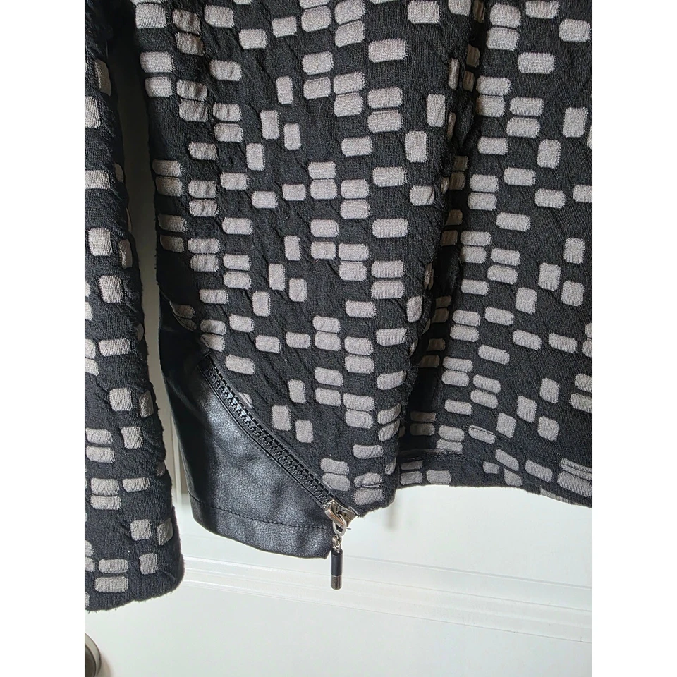 JAMIE SADOCK Negro Geométrico Activo Deportivo Golf Pullover Suéter Chaqueta Talla S Foto 3 de 4