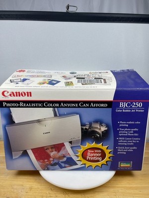 Canon BJC-250 Color Bubble Jet Printer Tested Working w/ Box Manuals CDs