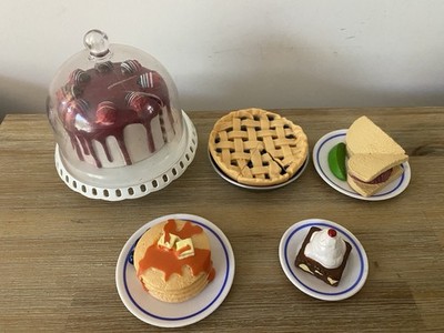 Our Generation Puppe Essen Set 1 Retro Diner Ersatz Zubehör Kuchen Torte 18 Zoll