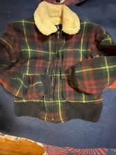 Vintage Made In USA Polo Ralph Lauren Shearling Plaid Jacket 70s/80s Medium