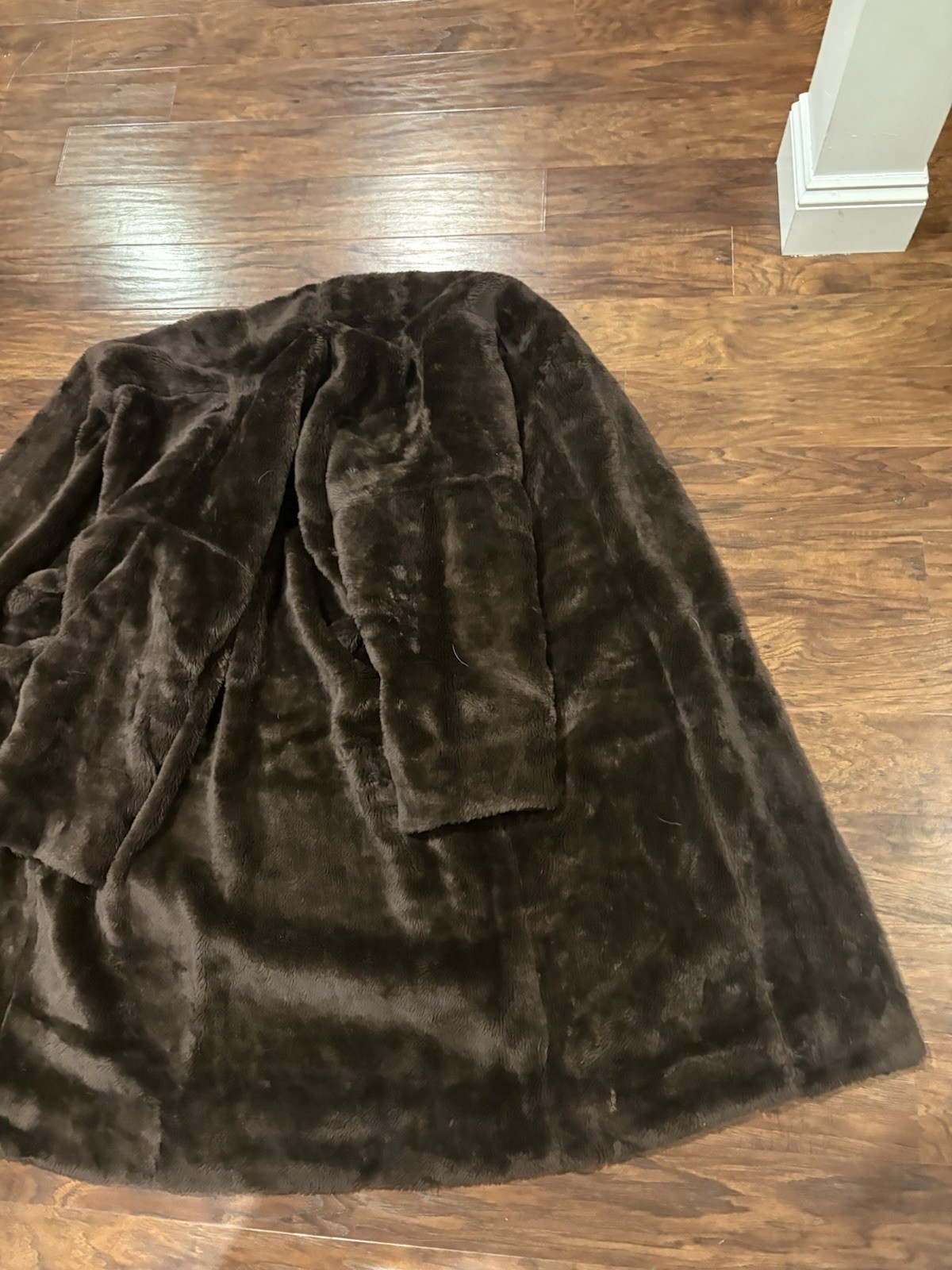 Ann Tjian Kenar Reversible Faux Fur West Geometric SatinXL NO TAG FUR L 49 W 47