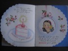 1946 vintage greeting card Gibson Multi-Page BIRTHDAY To Daughter Girl, Cake — photo 7