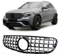 K&uuml;hlergrill Schwarz Chrom passt passend f&uuml;r Mercedes GLC X253 +Sport-Panamerican
