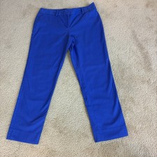 Talbots Hampshire 8P Blue Ankle Straight Leg Casual Lightweight Career Wear Pant