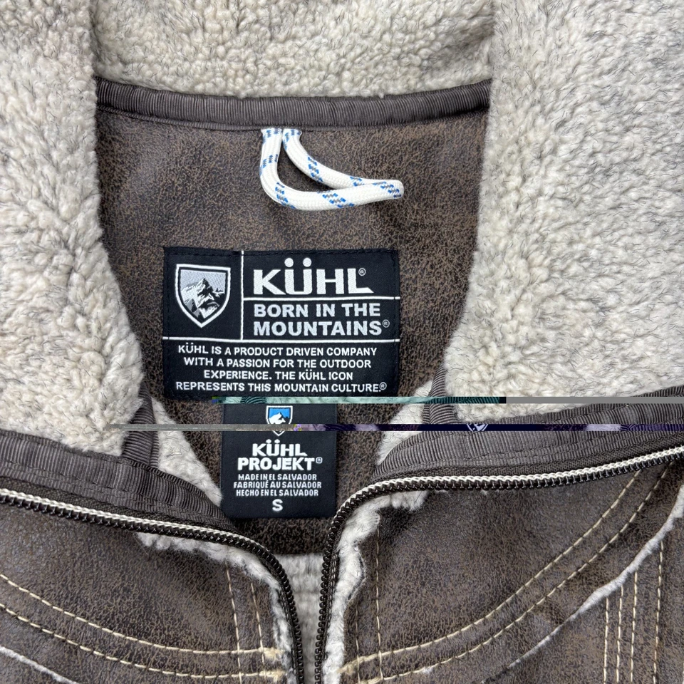 Женский жилет Kuhl Projekt размер S Dani Sherpa коричневый замшевый шерстяная смесь флис б/у в отличном состоянии - Изображение 4 из 4