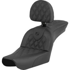 Saddlemen 804-05-182BR RoadSofa Seat w Backrest for 04-05 Wide Glide
