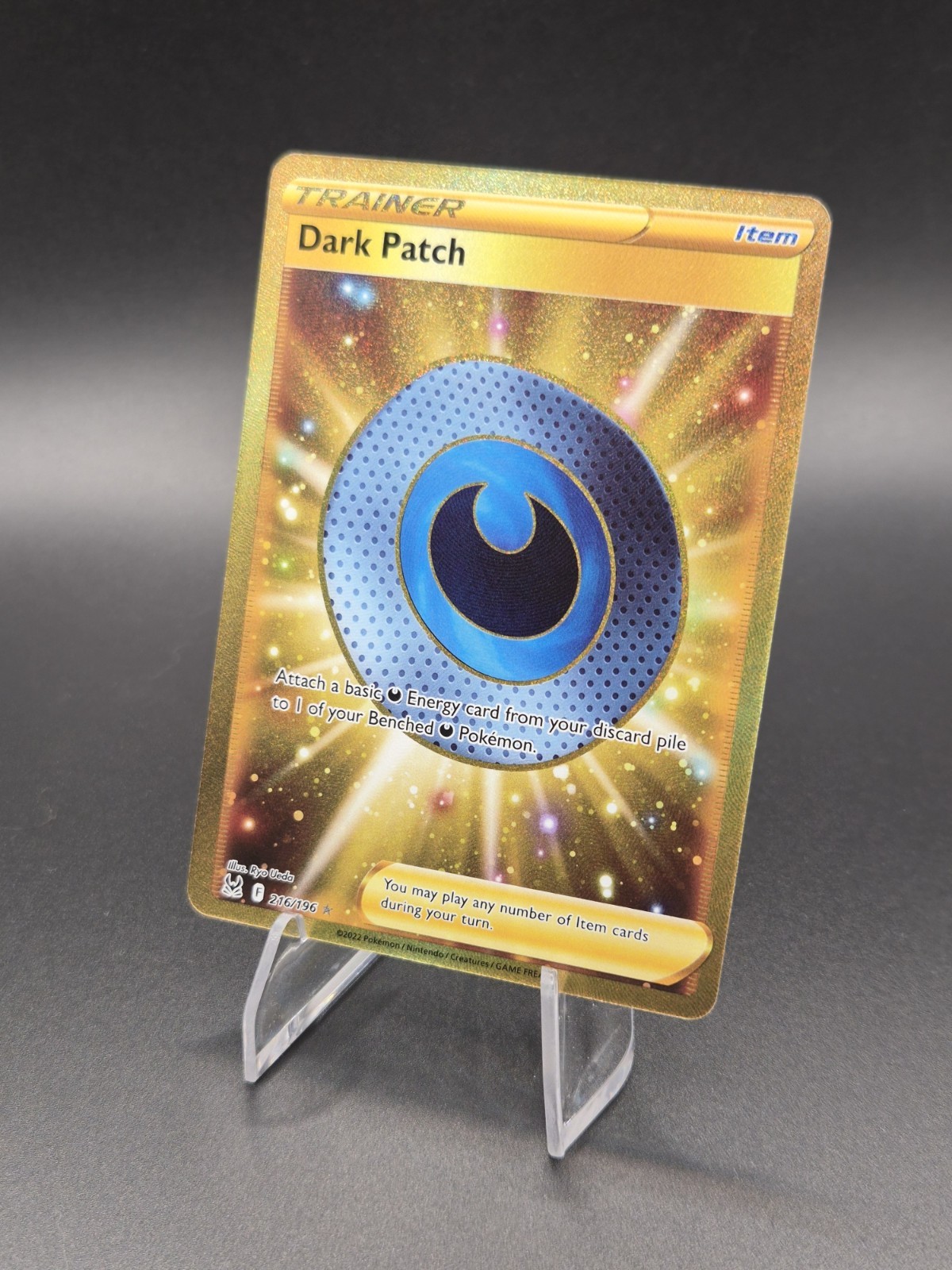 Dark Patch - 216/196 Lost Origin Gold Trainer - NM/MINT