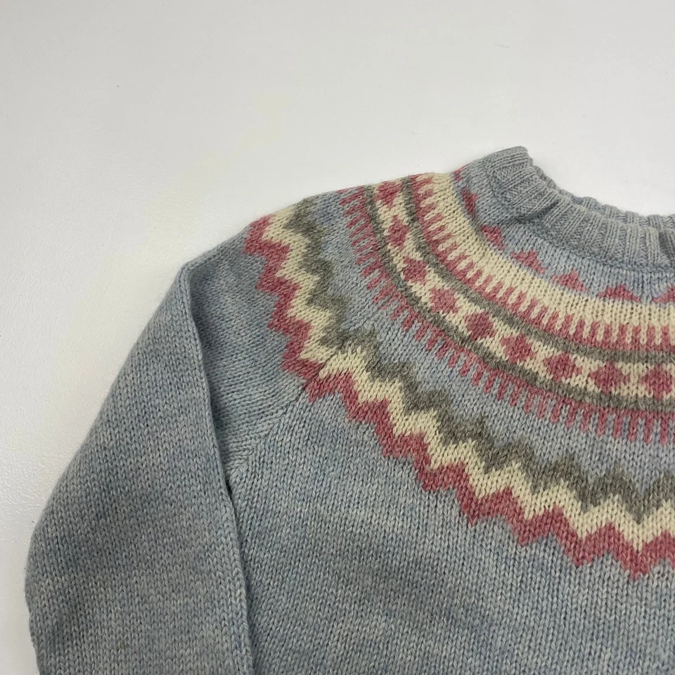 Woolrich Women’s Fair Isle Wool Jumper 90s Vintage Multicolour Pattern Medium - Image 2 of 4