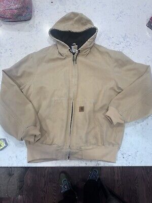Carhartt Hooded Jacket J130 266 RN#14806 Tan XL Detroit Carhartt Hooded Jacket J130 266 RN#14806 Tan XL Detroit