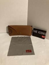 Ray-Ban Brown sunglasses Case Only with cleaning cloth and booklet