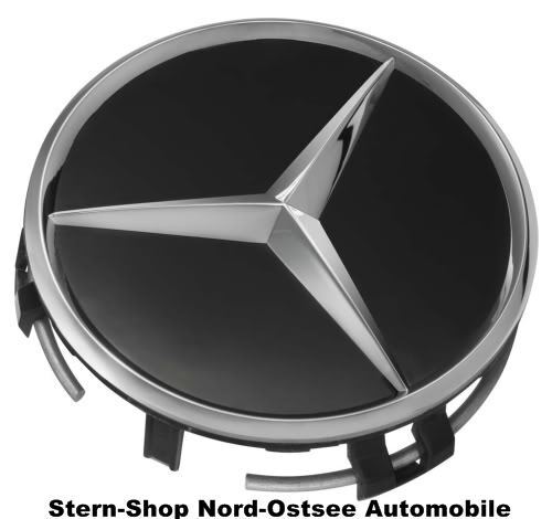 Orig. Mercedes-Benz Radnabenkappe Nabendeckel Radnabenabdeckung schwarz NEU - Bild 1 von 1