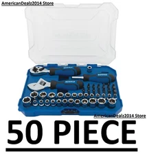 Kobalt 50-Piece SAE & Metric Polished Chrome Stubby Mechanics Tool Set NEW!!