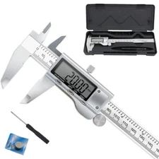 Digital Caliper 6" 150mm - Stainless Steel LCD Electronic Measuring Tool Metric