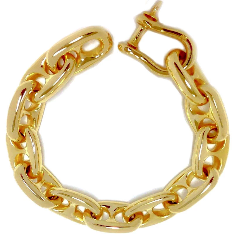 Men's Nautical Gold Anchor Chain Bracelet