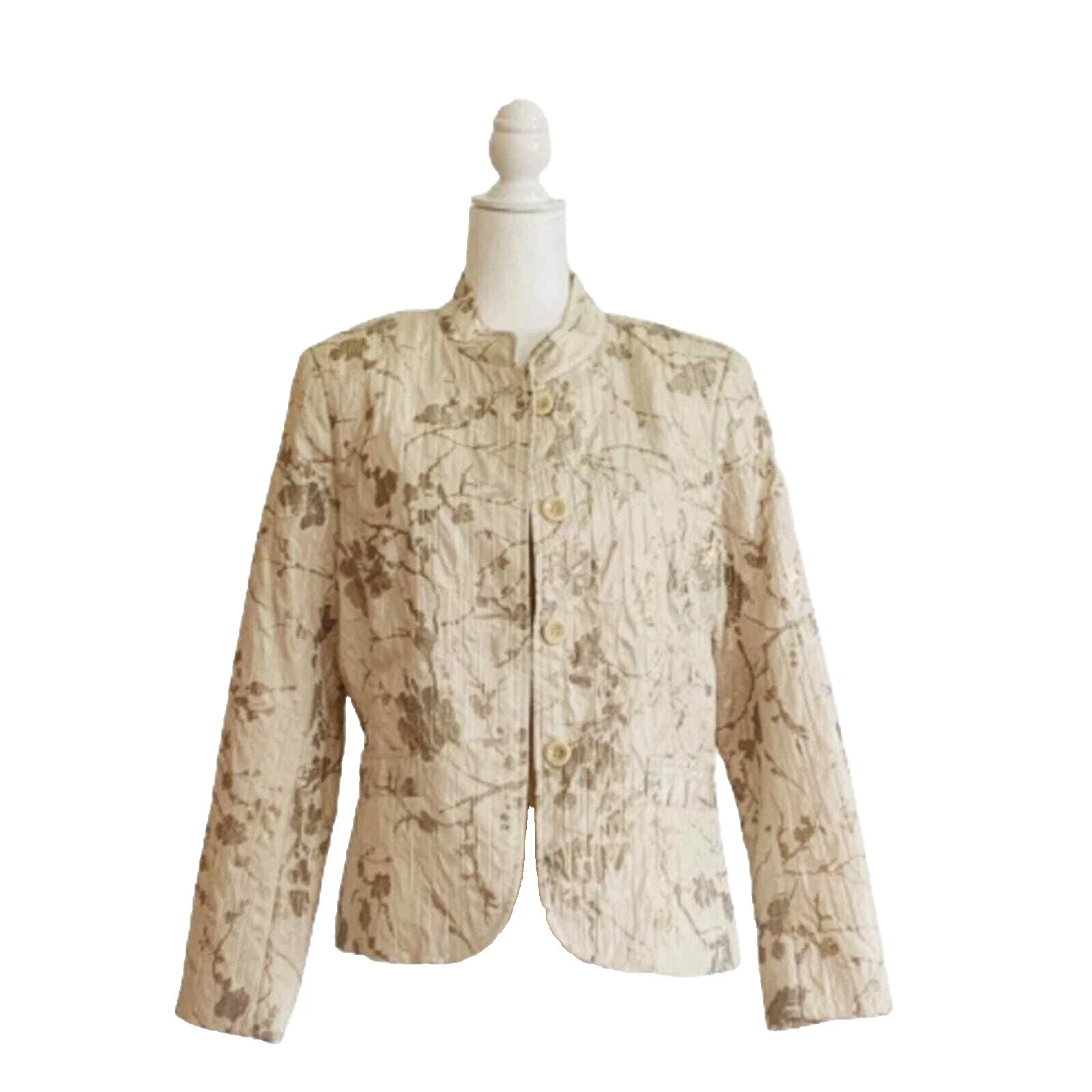 Blazers Floral Blanco para Mujeres