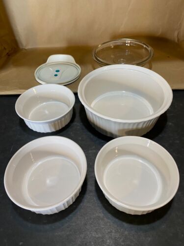 Lotto misto di piatti rotondi Corningware con coperchi LOOK bianco francese 500 ml - Foto 2 di 12