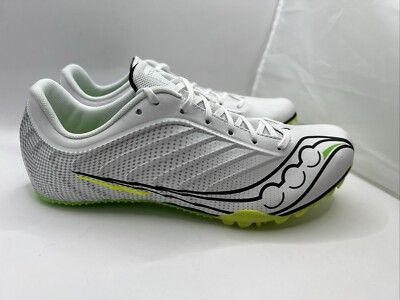Saucony Spitfire Track Spikes White Sprinting Shoes Cleats Mens