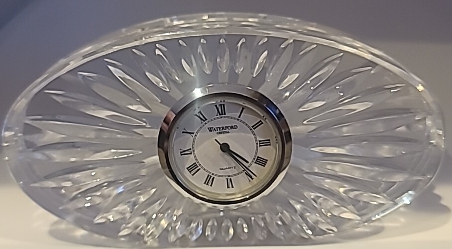 Waterford Starburst Crystal Small Oval Clock