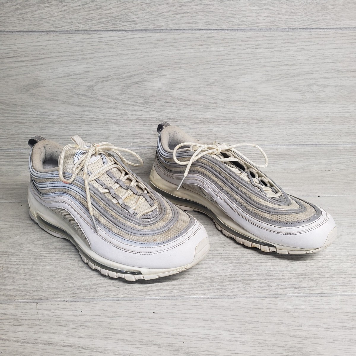 Nike Air Max 97 White Reflective Silver Running 921826-105 Nike Air Max 97 White Reflective Silver Running 921826-105