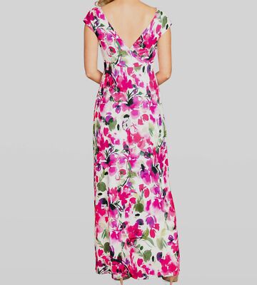 maternity bridesmaid dress floral Maternity Skye Satin Floral Print Dress main image 1