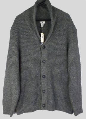 DOCKERS Men's Gray Button-down Knit Sweater Size XL
