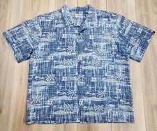 Rip Curl Button-Down Shirt Mens Sz XL, Hawaiian Themed, Short Sleeve, 71 Rayon