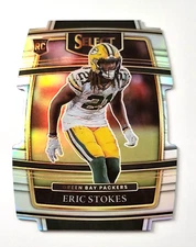 Eric Stokes ROOKIE CARD Silver PRIZM Die-Cut 2021 Panini Select #88 Packers (RC)